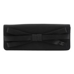 Chanel Bow Clutch Satin