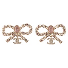 Chanel bow earrings