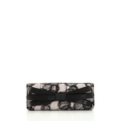 Chanel Bow Flap Clutch Lace and Satin