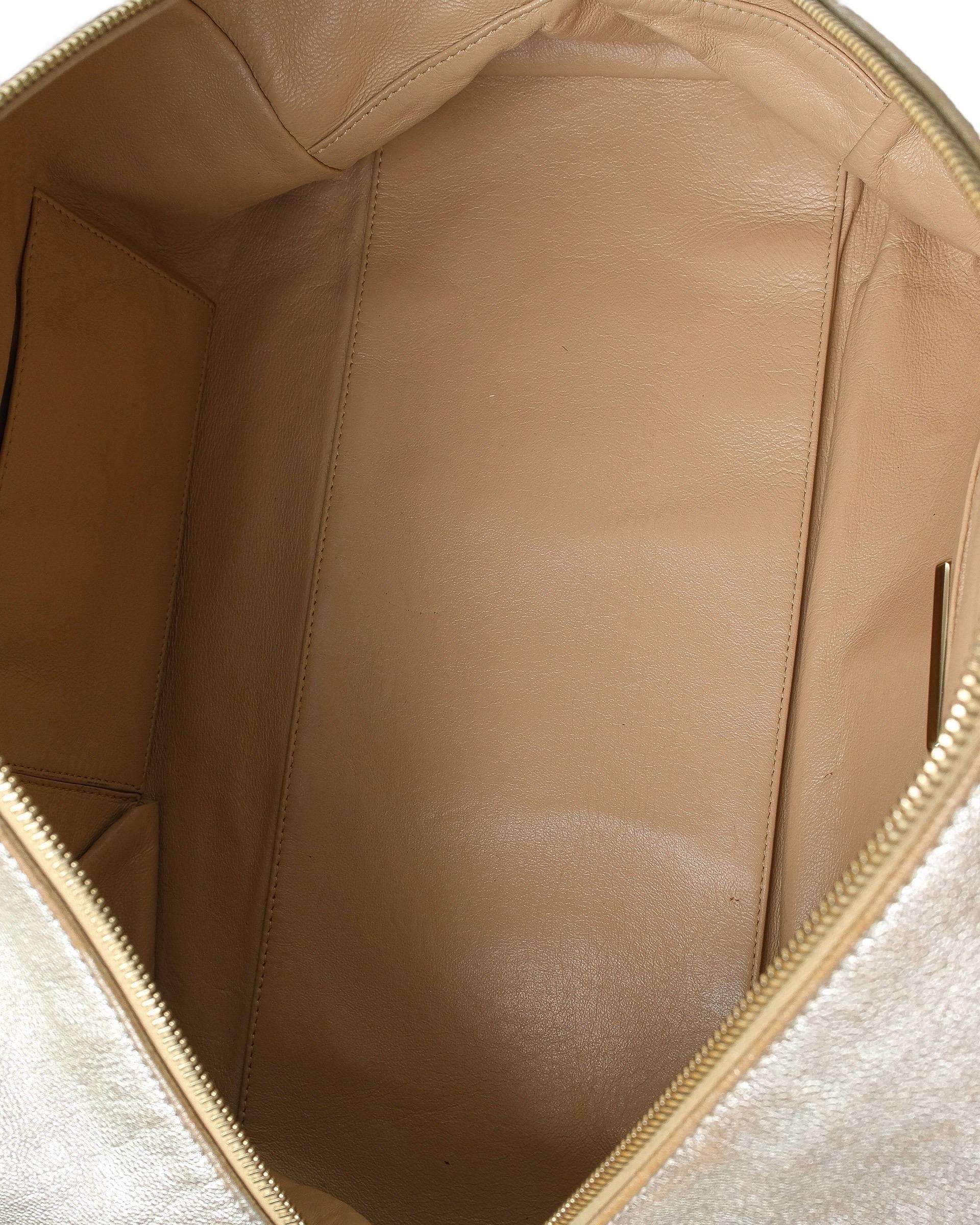 Chanel Bowling Metallic Gold Pelle Borsa a Mano 10