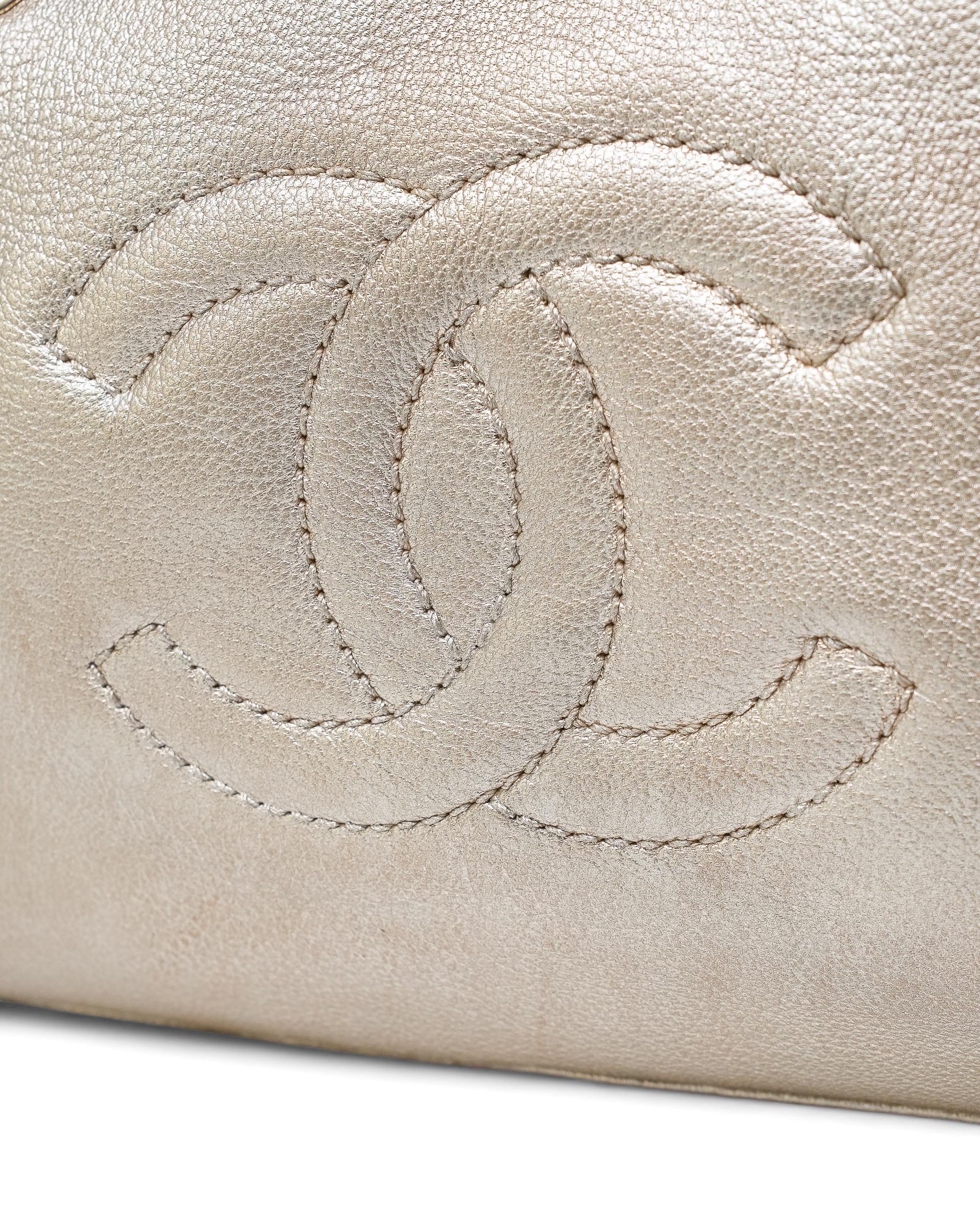 Chanel Bowling Metallic Gold Pelle Borsa a Mano 4