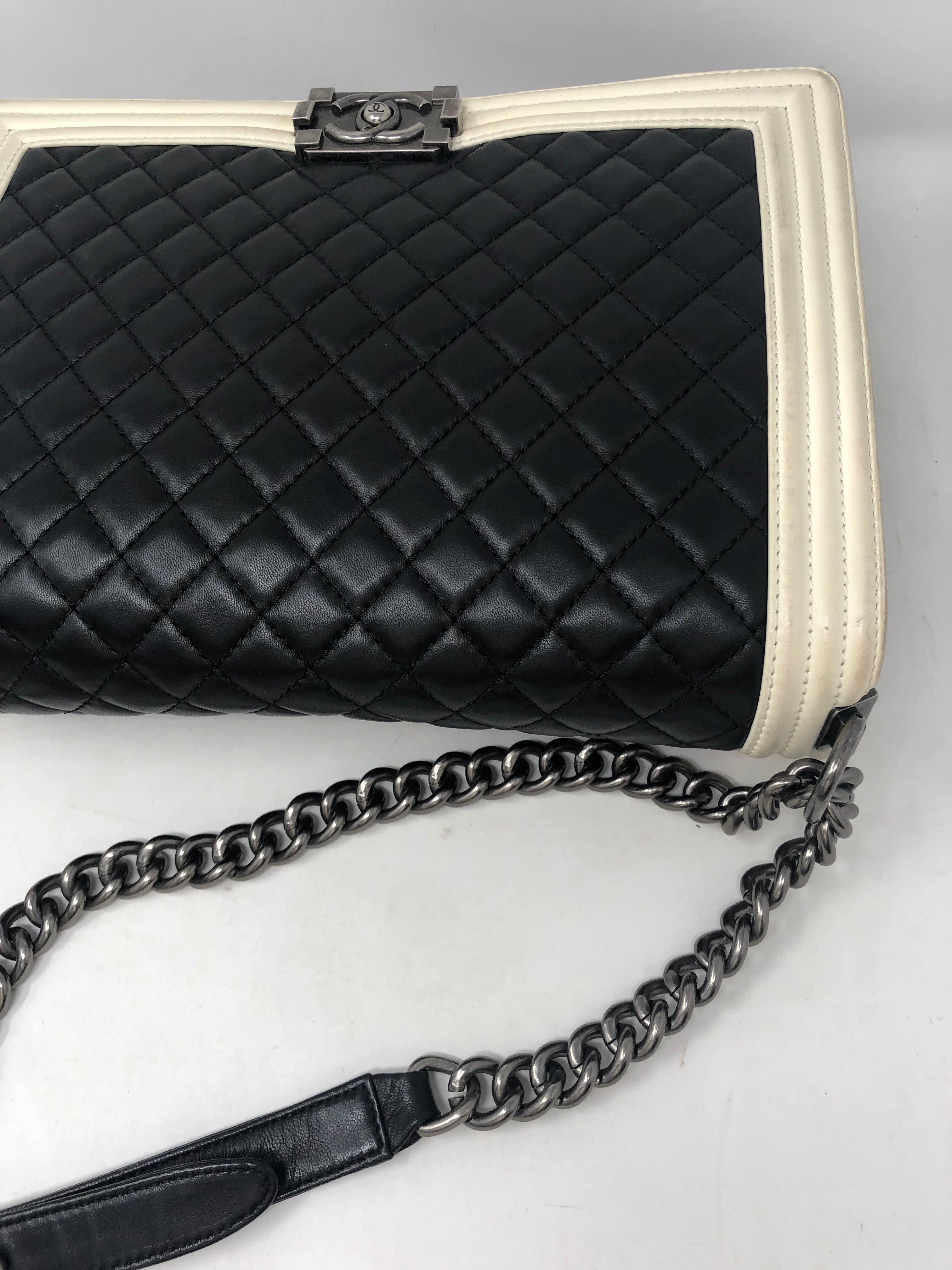 Chanel Boy Bag Black and White 3