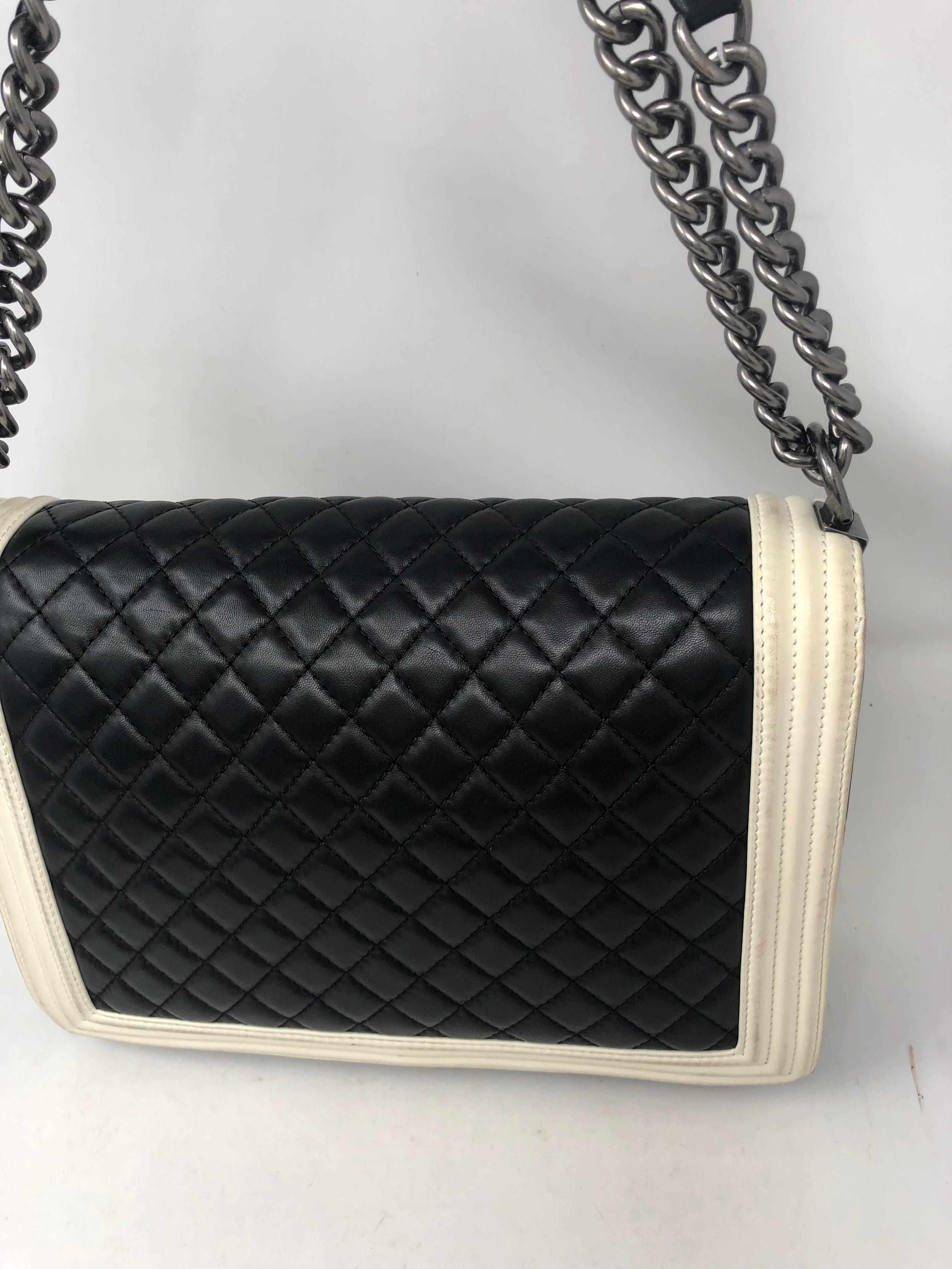 Chanel Boy Bag Black and White 4