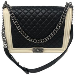 Chanel Boy Bag Black and White