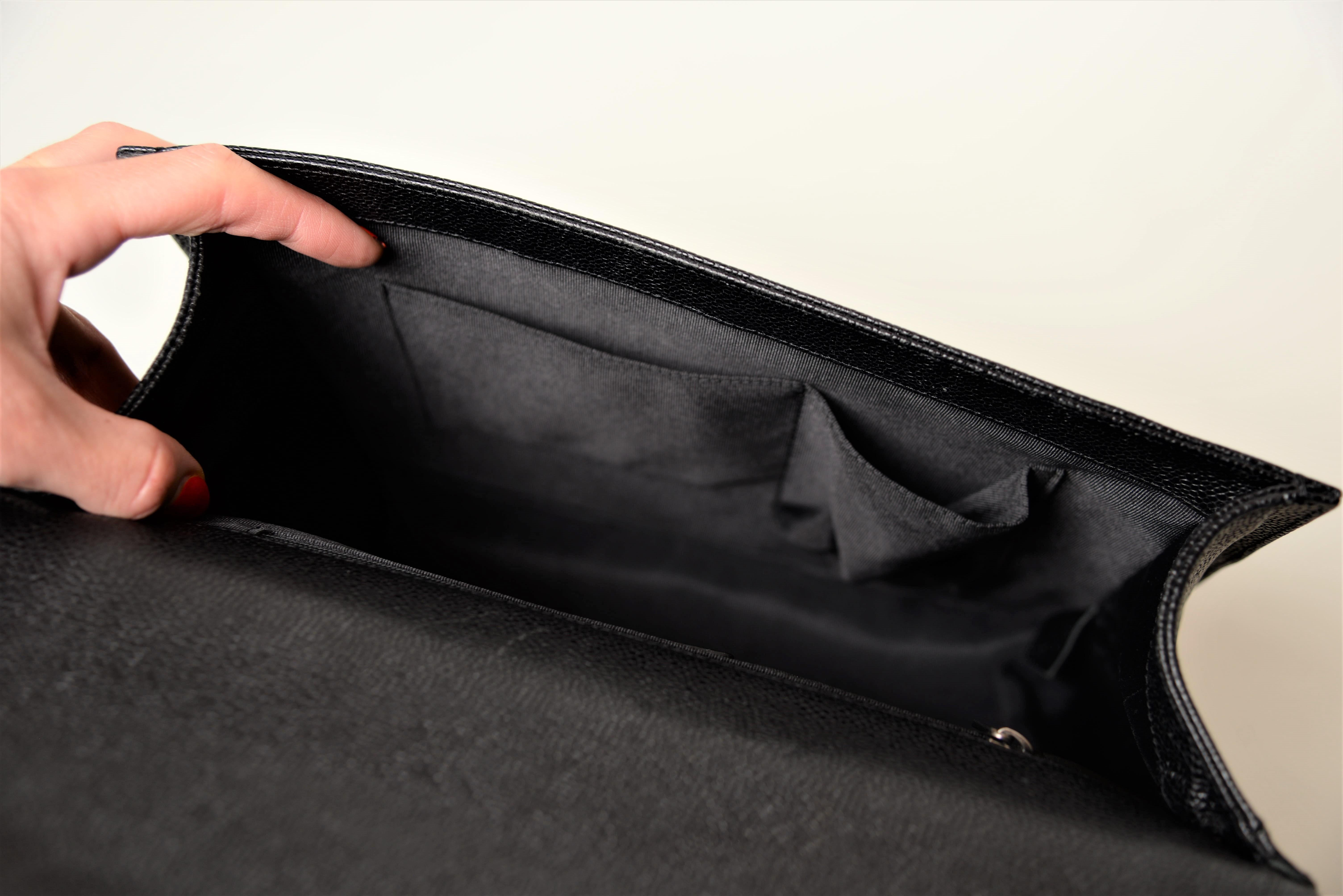 Chanel Boy Bag Black Large Quilted Caviar Leather For Sale at 1stDibs ...