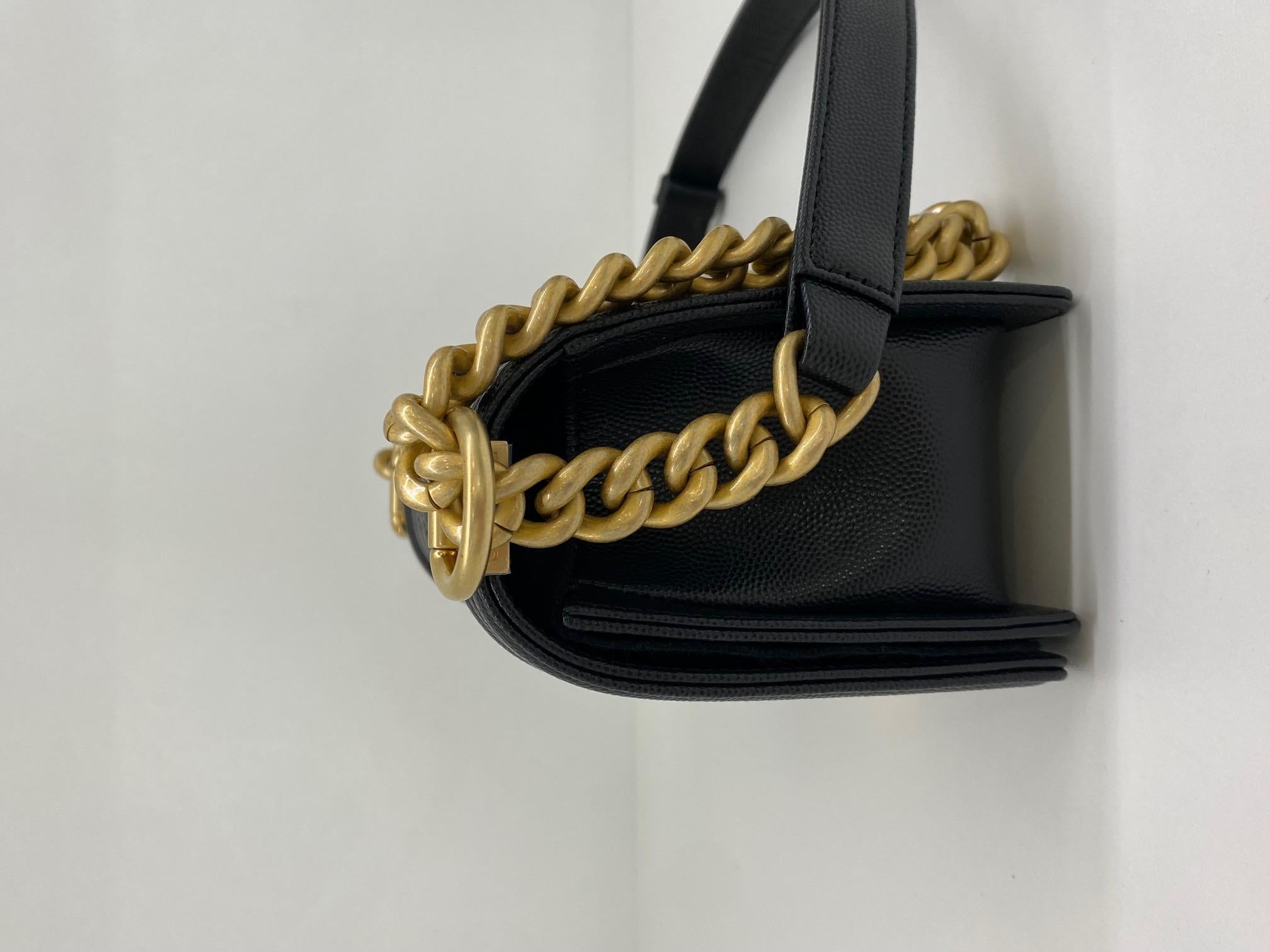 Chanel Boy Bag Small Black GHW Unisexe en vente
