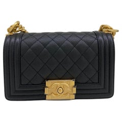 Chanel Boy Bag Kleine schwarze GHW