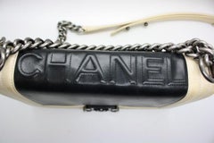 Chanel Boy Bicolor Le 131255 Black/White Leather Shoulder Bag