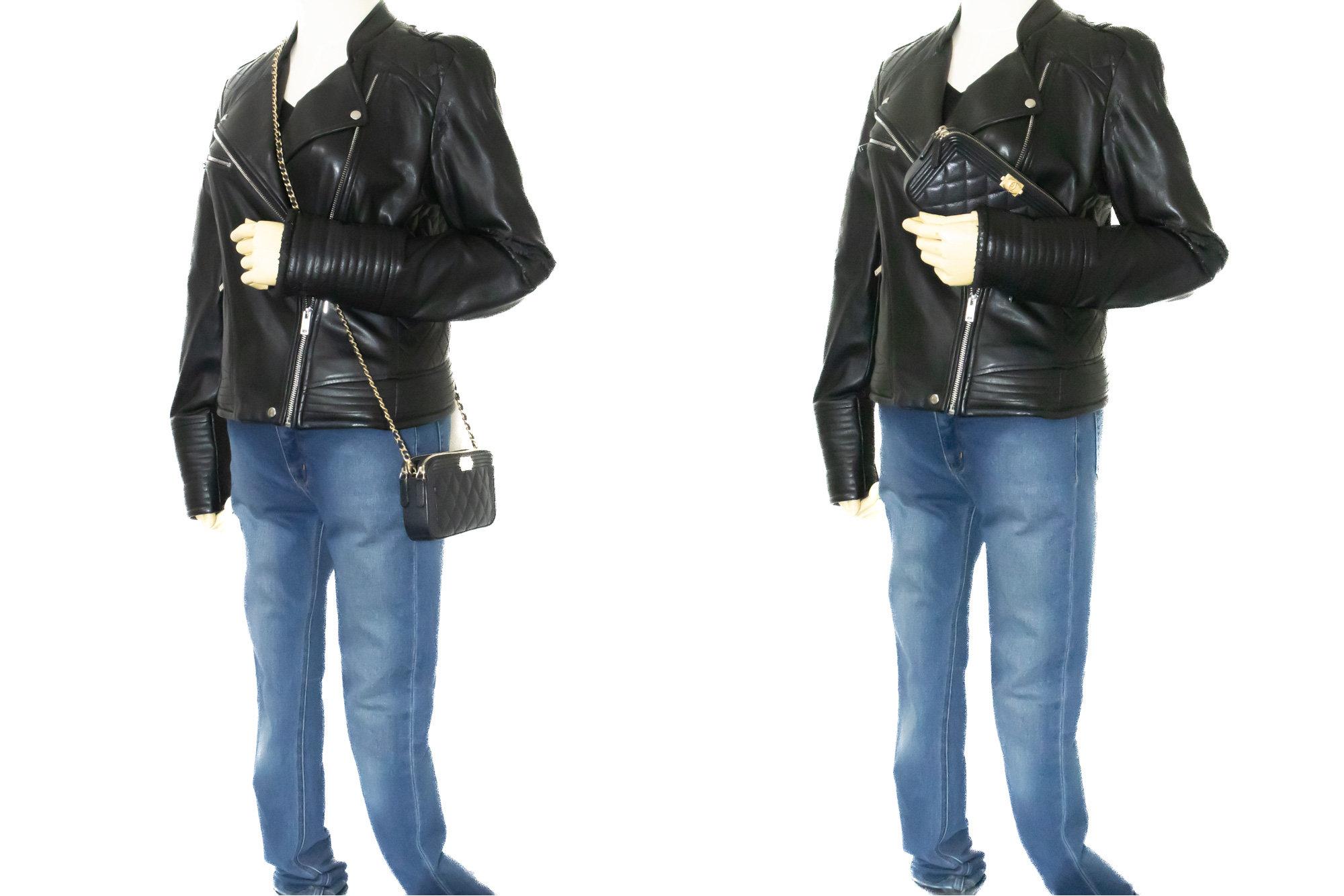 CHANEL Boy Black Caviar WOC Wallet On Chain Double Zip Shoulder For Sale 7