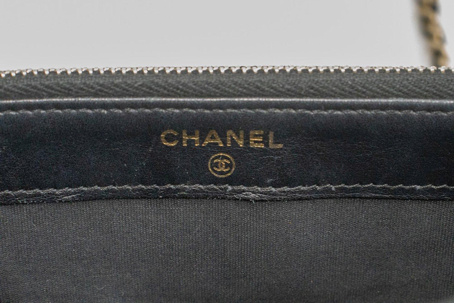 CHANEL Boy Black Caviar WOC Wallet On Chain Double Zip Shoulder For Sale 10