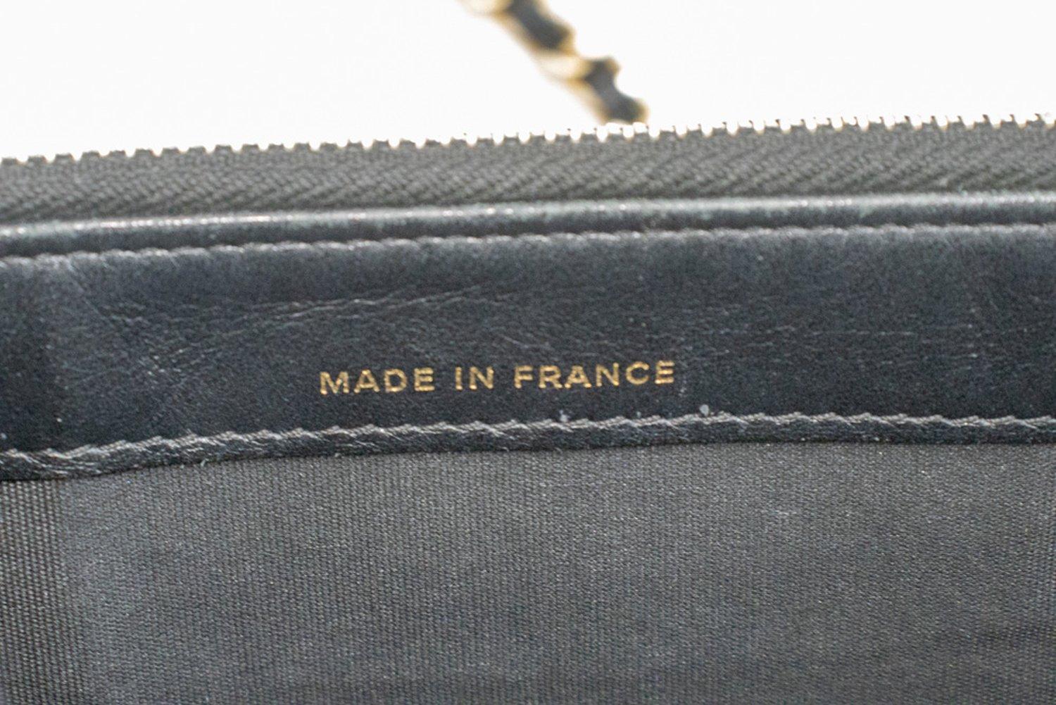 CHANEL Boy Black Caviar WOC Wallet On Chain Double Zip Shoulder For Sale 11