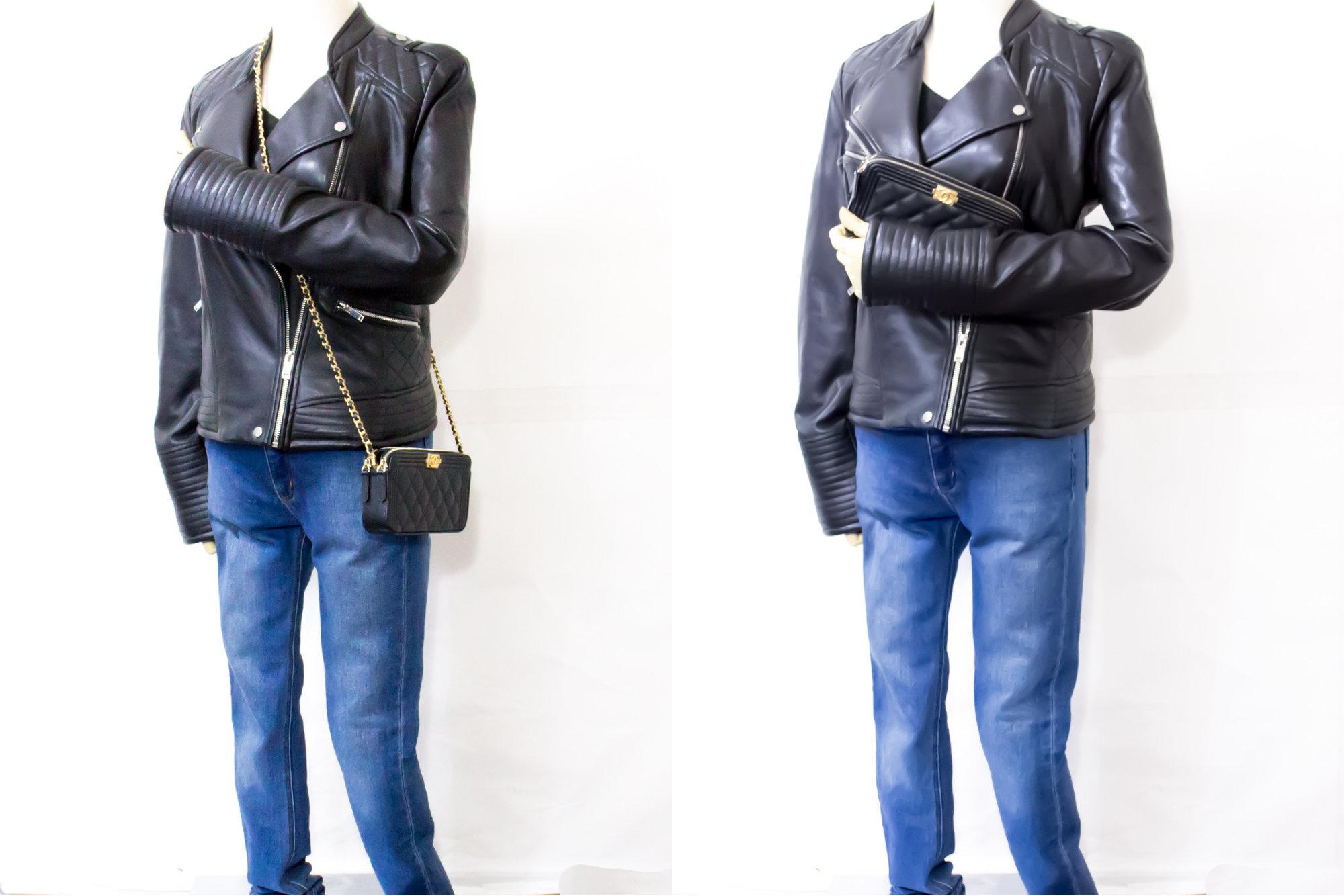 CHANEL Boy Black Caviar WOC Wallet On Chain Zipper Shoulder Bag For Sale 4