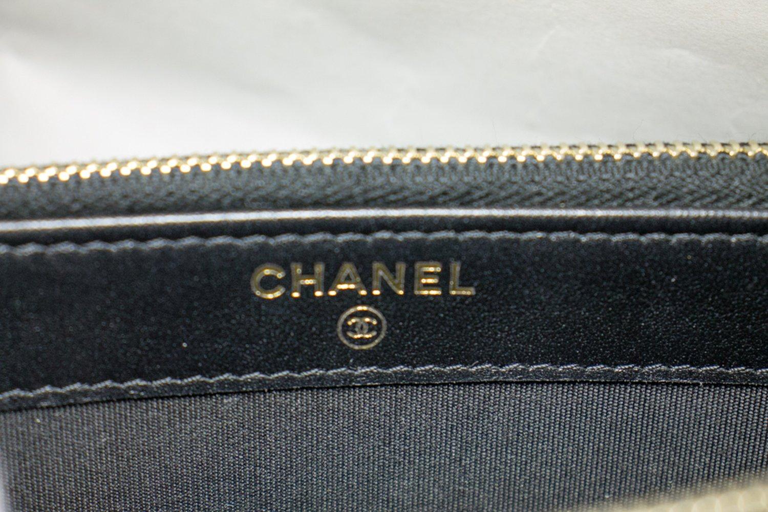 CHANEL Boy Black Caviar WOC Wallet On Chain Zipper Shoulder Bag For Sale 7