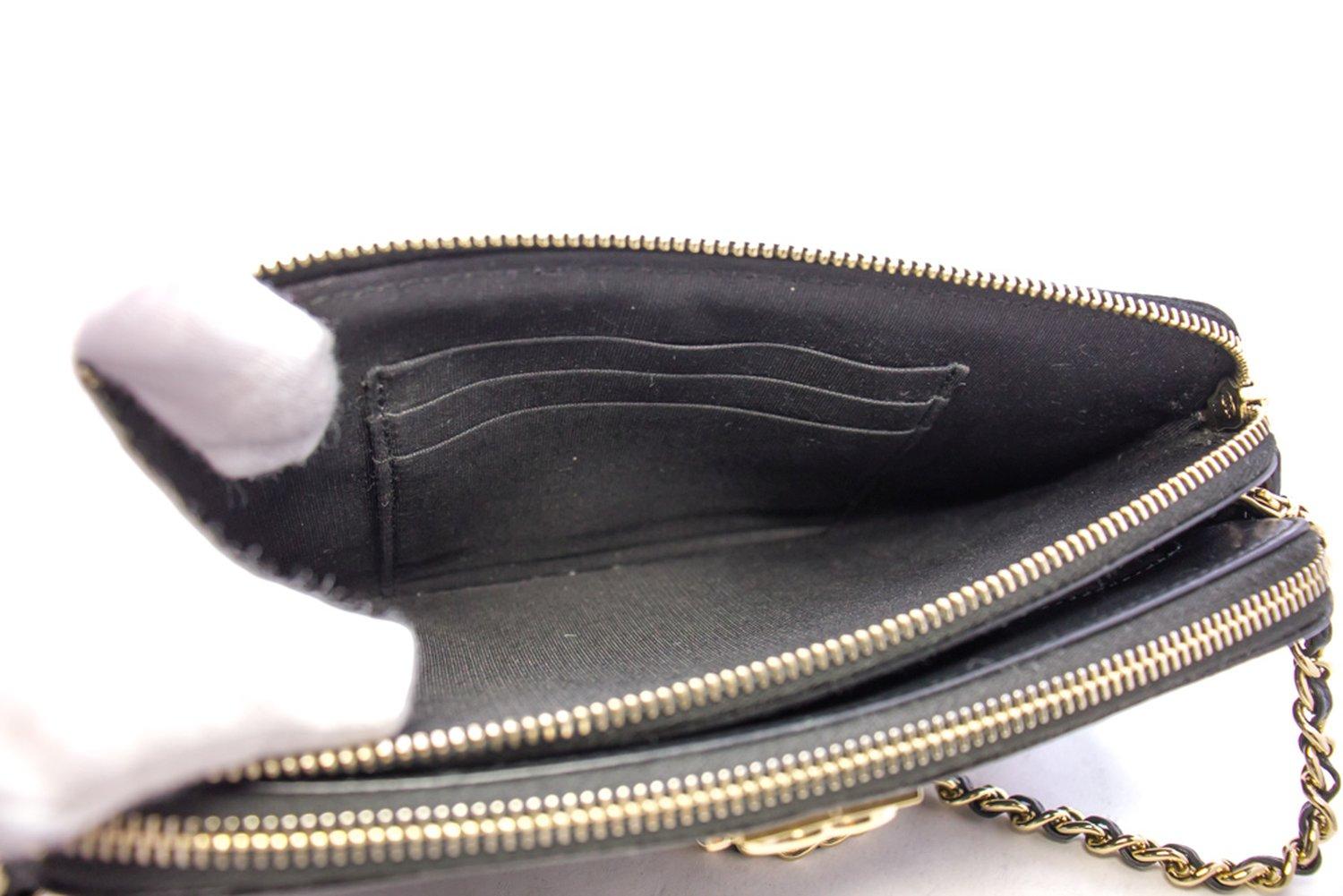 CHANEL Boy Black Caviar WOC Wallet On Chain Zipper Shoulder Bag 11