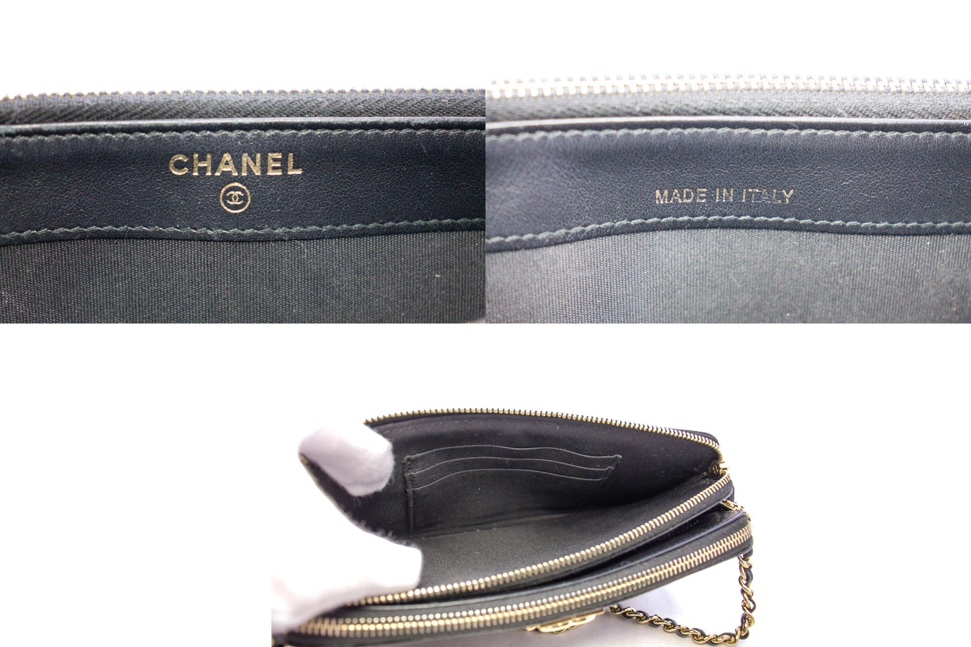 CHANEL Boy Black Caviar WOC Wallet On Chain Zipper Shoulder Bag 3