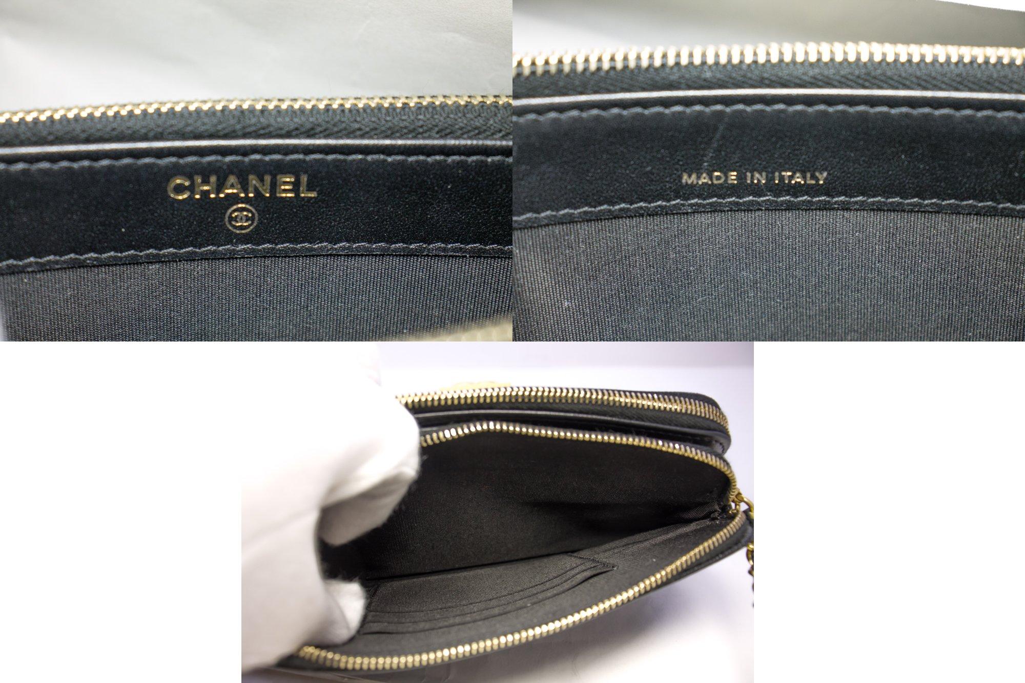 CHANEL Boy Black Caviar WOC Wallet On Chain Zipper Shoulder Bag For Sale 1