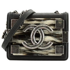  Chanel Boy Brick Flap Bag Iridescent Calfskin and Plexiglass Mini