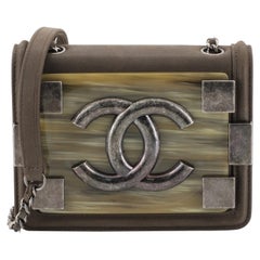 Chanel Boy Brick Flap Bag Iridescent Calfskin and Plexiglass Mini