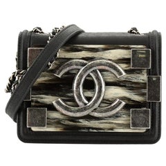  Chanel Boy Brick Flap Bag Iridescent Calfskin and Plexiglass Mini
