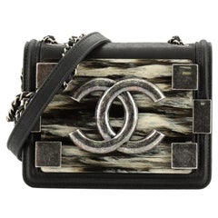 Chanel Boy Brick Flap Bag Iridescent Calfskin and Plexiglass Mini