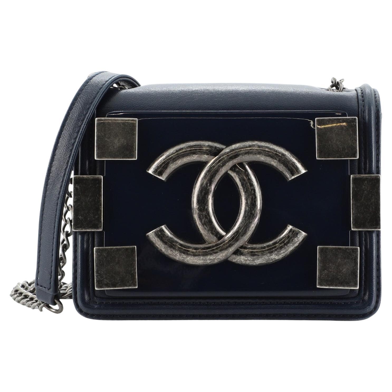 Chanel Boy Brick Flap Bag Lambskin and Plexiglass Mini