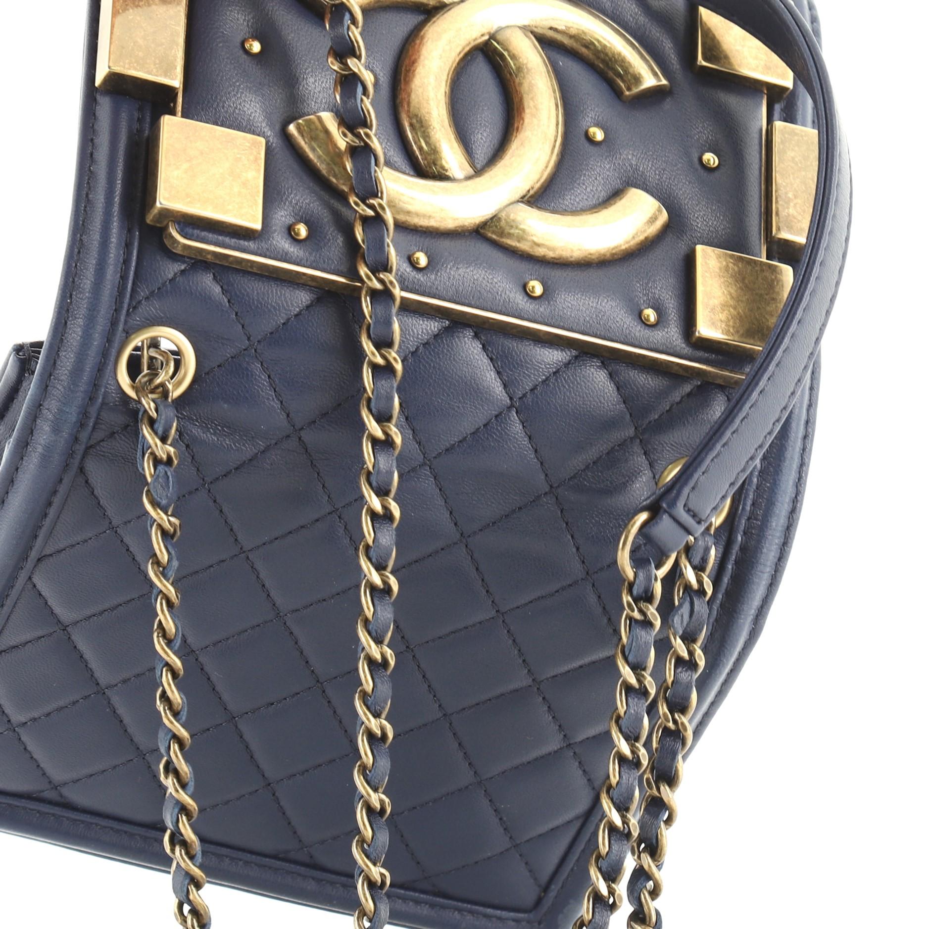 Women's or Men's Chanel Boy Brick Flap Bag Studded Quilted Lambskin Mini