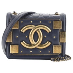 Chanel Boy Brick Flap Bag Studded Quilted Lambskin Mini