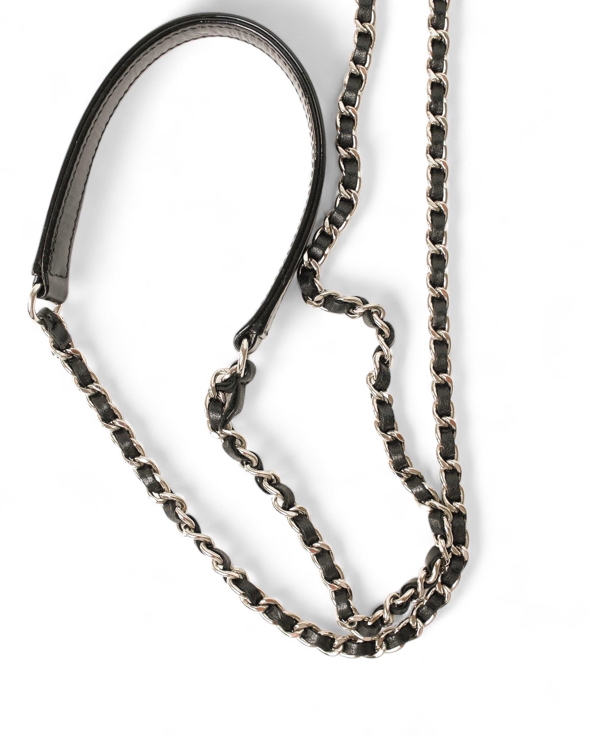 Chanel Boy Brick Lego Crystal Nera Borsa A Tracolla For Sale 6
