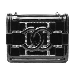Chanel Boy Brick Lego Cristal Nera Borsa A Tracolla