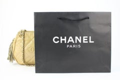 Chanel Boy Camera Quilted Lizard Chain 217004 Beige Leather Shoulder Bag