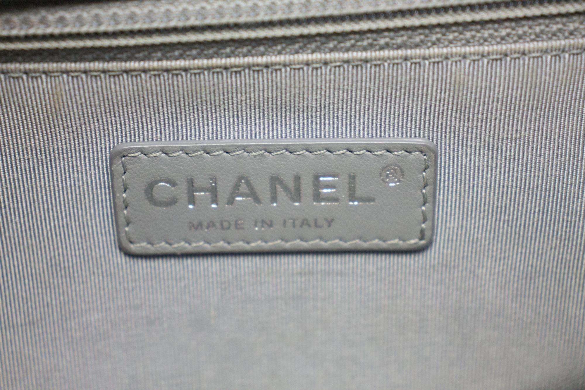 CHANEL Boy Chain Shoulder Bag Black Quilted Calfskin Leather Flap 4