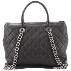 Chanel Boy Chained Tote Quilted Calfskin Medium