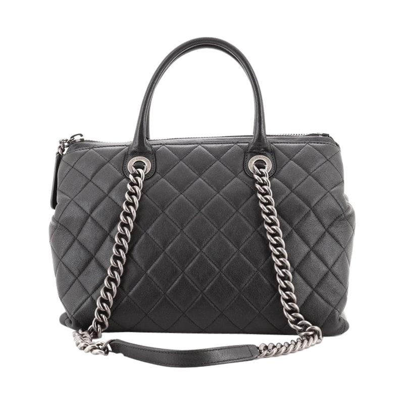 Chanel Boy Chained Tote Quilted Calfskin Medium
