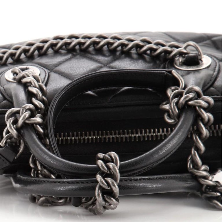 Chanel Boy Chained Tote Quilted Calfskin Small at 1stDibs