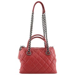 Chanel Boy Chained Tote Quilted Calfskin Small
