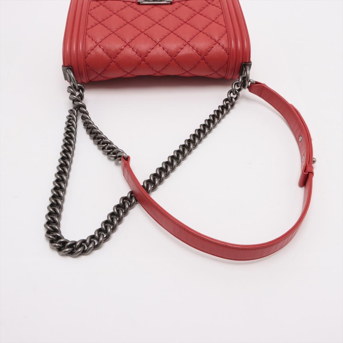 Chanel Boy Chanel 25 Matelasse Leather Chain Shoulder Bag Rouge * PREORDER * 3