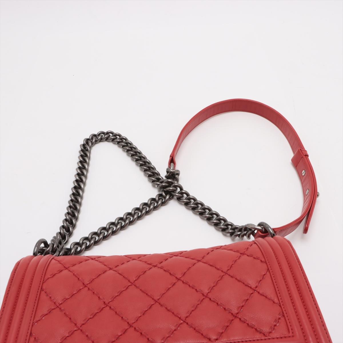 Chanel Boy Chanel 25 Matelasse Leather Chain Shoulder Bag Rouge * PREORDER * 4