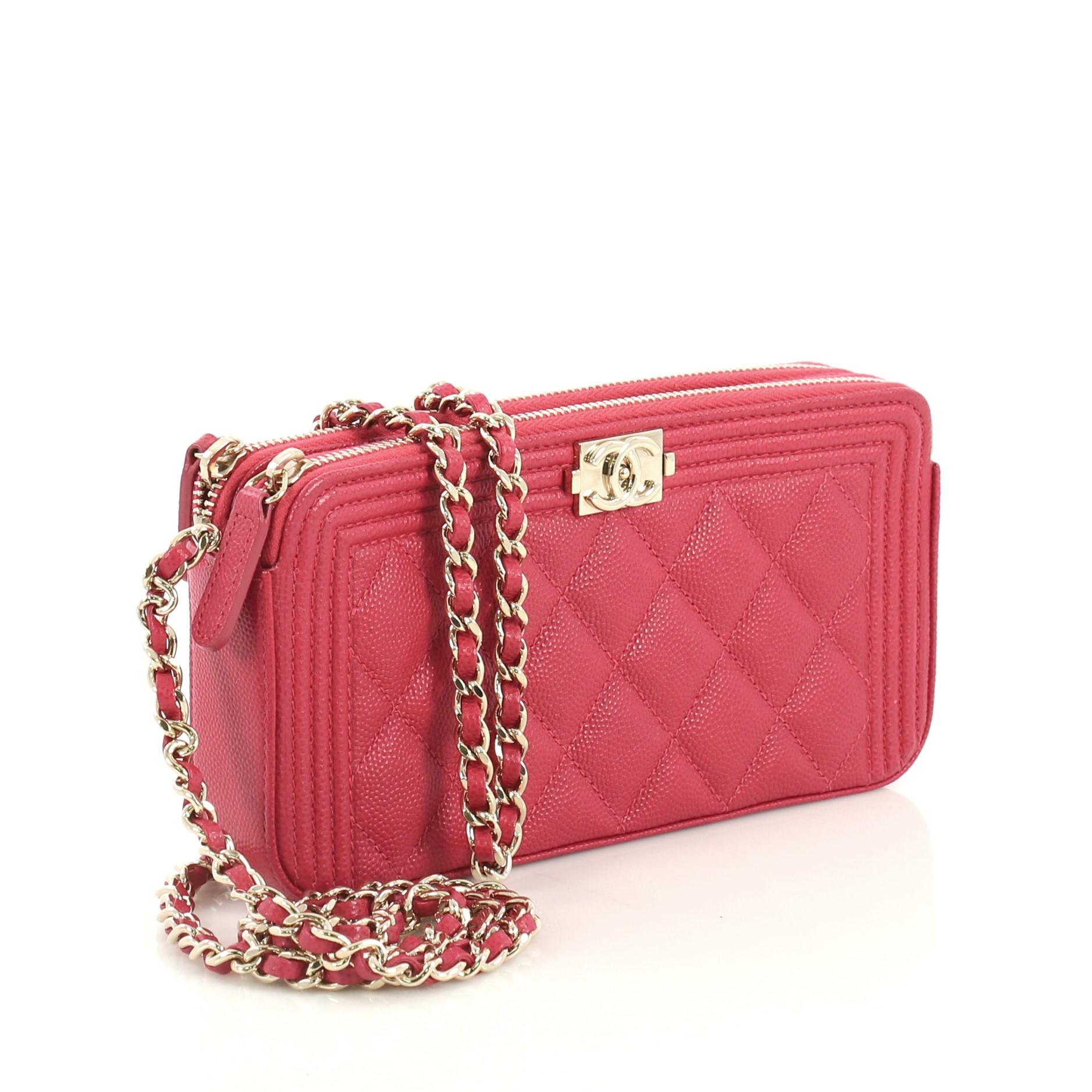 chanel boy clutch with chain