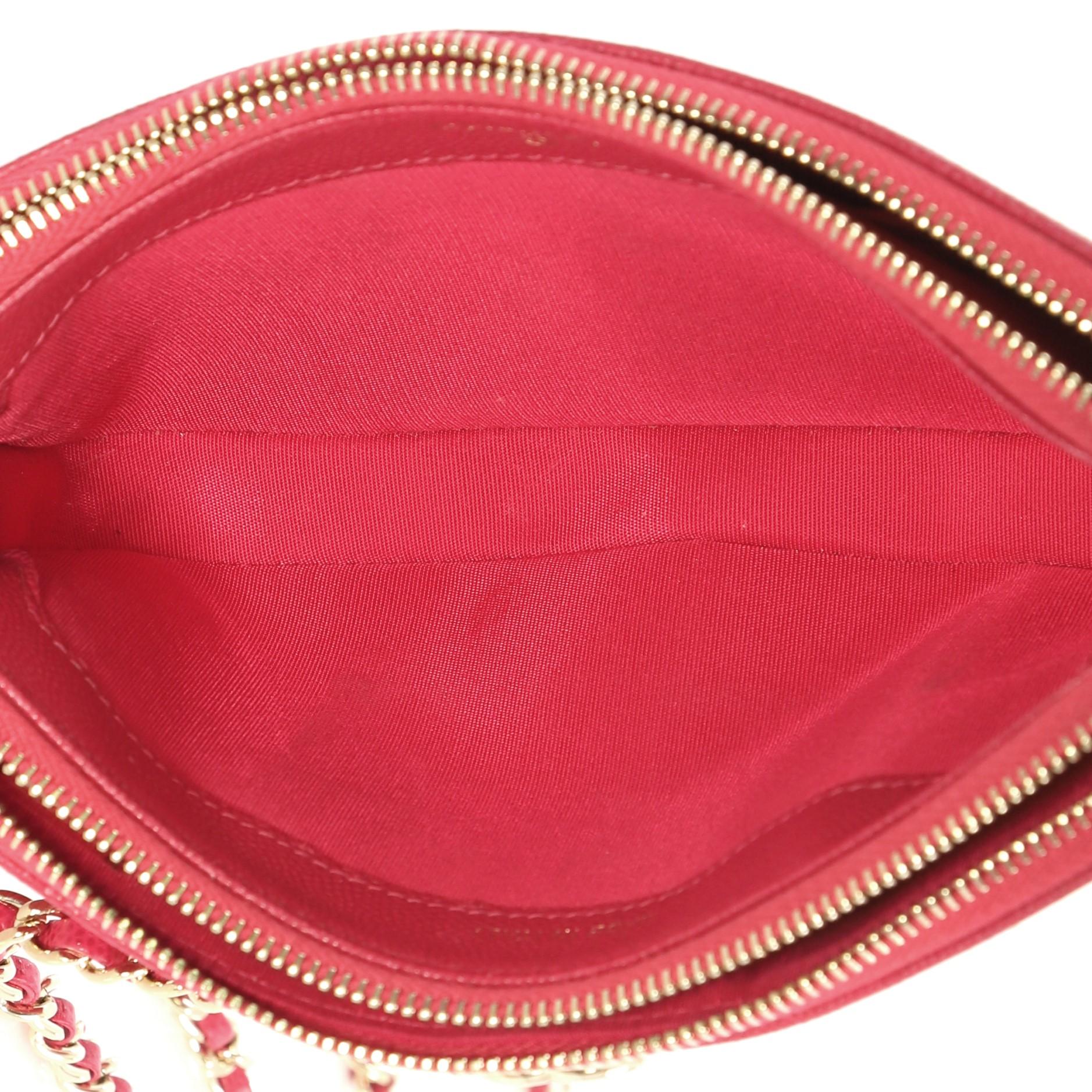Women's Chanel Boy Double Zip Clutch with Chain Quilted Caviar