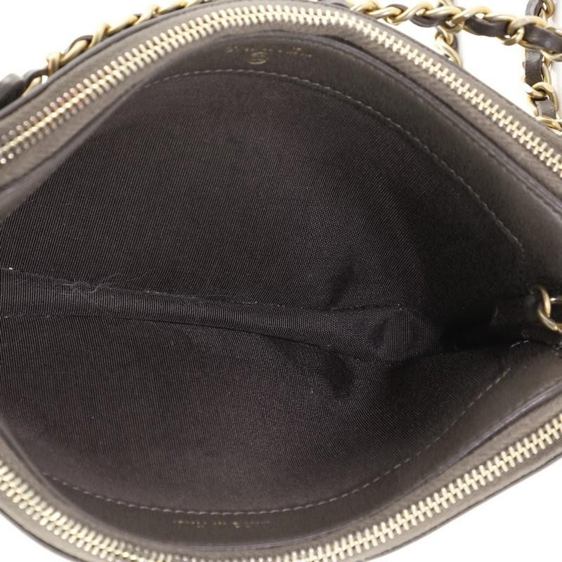 Chanel Boy Double Zip Clutch with Chain Quilted Lambskin In Good Condition In NY, NY