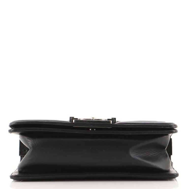 Chanel Boy Flap Bag 3D Pleated Leather Small In Good Condition In New York, NY