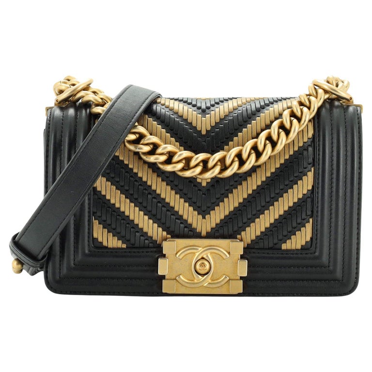 Pre-owned Chanel Envelope Shoulder Flap Bag Ivory Chevron Lambskin Light  Gold Hardware