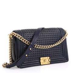 Chanel Boy Flap Bag Braided Sheepskin New Medium