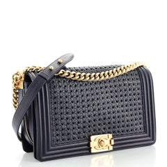 Chanel Boy Flap Bag Braided Sheepskin New Medium