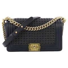 Chanel Boy Flap Bag Braided Sheepskin Old Medium
