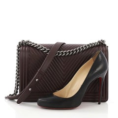 Chanel Boy Flap Bag Chevron Calfskin New Medium