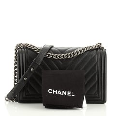 Chanel Boy Flap Bag Chevron Calfskin New Medium