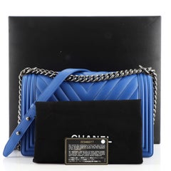 Chanel Boy Flap Bag Chevron Calfskin New Medium