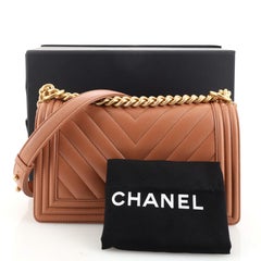 Chanel Boy Flap Bag Chevron Calfskin New Medium