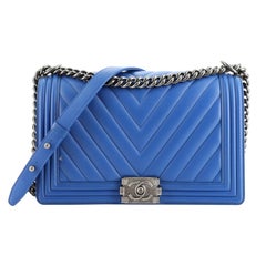 Chanel Boy Flap Bag Chevron Calfskin New Medium